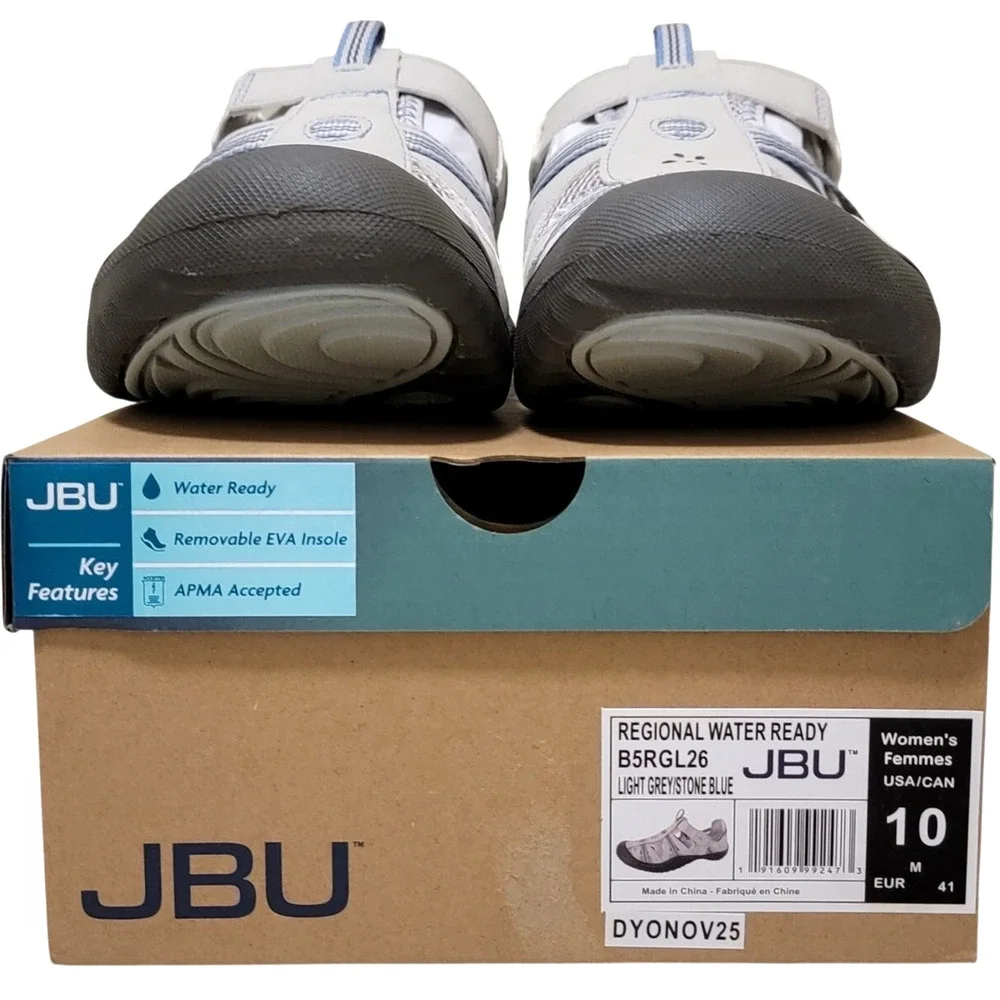 JBU Women Water Ready All Terrain Sneakers Regional Size US 10M Light Grey/Blue